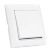 Вимикач 1-клавішний білий TINA