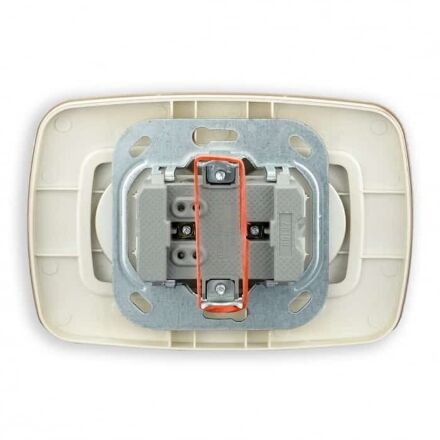 Розетка подвійна без заземлення золото ELA