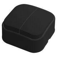 Вимикач 2-клавішний чорний EVA Вимикач 2-клавішний чорний EVA