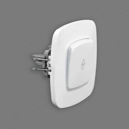 Вимикач прохідний 1-клавішний білий ELA