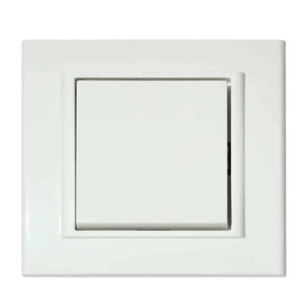 Вимикач 1-клавішний білий MINA