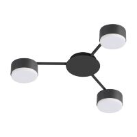 Люстра стельова Eurolamp Iron Glow 3xGX70 чорна