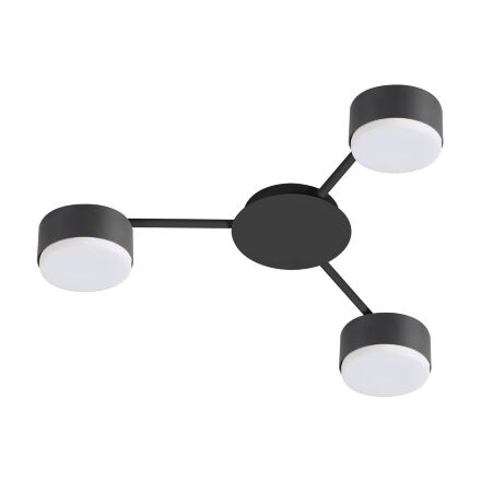 Люстра стельова Eurolamp Iron Glow 3xGX70 чорна