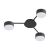Люстра стельова Eurolamp Iron Glow 3xGX70 чорна