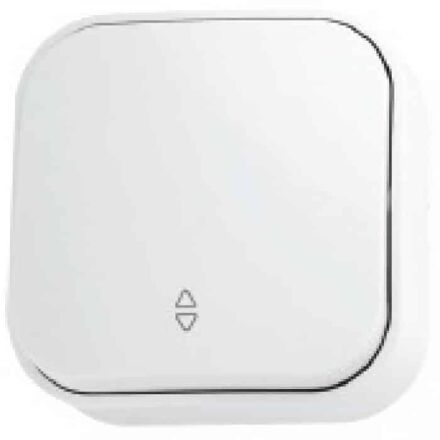 Вимикач прохідний 1-клавішний білий EVA