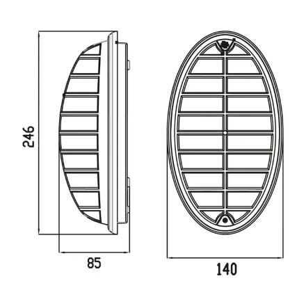 Світильник пластиковий Акуа Бра чорний