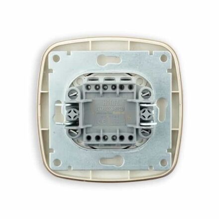 Вимикач прохідний 1-клавішний золото ELA