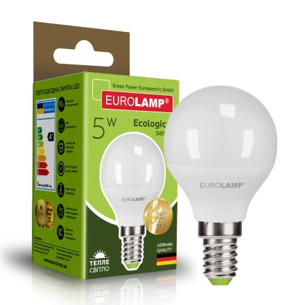Світлодіодна лампа EUROLAMP LED G45 5W E14 3000K 220V