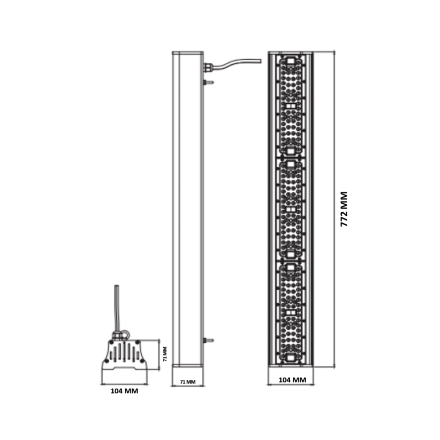 Світильник промисловий вологозахищений підвісний PYRAMID-150