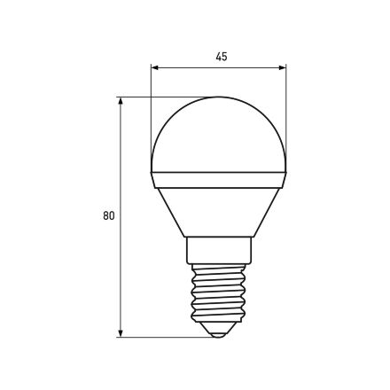 Світлодіодна лампа EUROLAMP LED G45 5W E14 4000K 220V