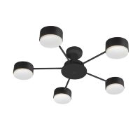 Люстра стельова Eurolamp Iron Glow 5xGX70 чорна