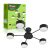 Люстра стельова Eurolamp Iron Glow 5xGX70 чорна