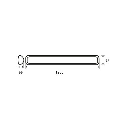 EUROLAMP LED Світильник лінійний круглий IP65 36W 4000K (1.2m)