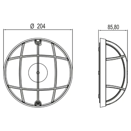 Світильник пластиковий Акуа Опак чорний