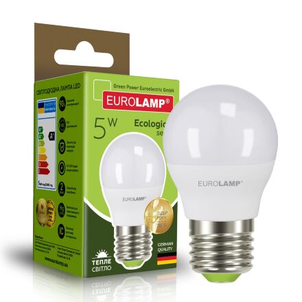 Світлодіодна лампа EUROLAMP LED G45 5W E27 3000K 220V