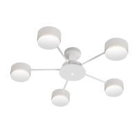 Люстра стельова Eurolamp Iron Glow 5xGX70 біла