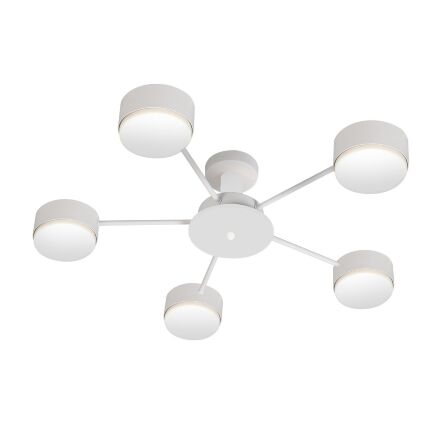 Люстра стельова Eurolamp Iron Glow 5xGX70 біла