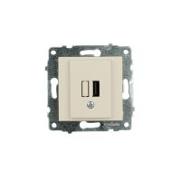 Механізм розетки USB кремової
