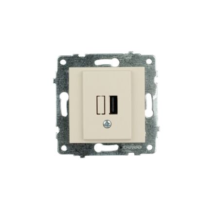 Механізм розетки USB кремової