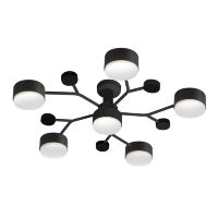 Люстра стельова Eurolamp Iron Glow 6xGX70 чорна