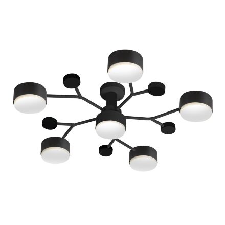 Люстра стельова Eurolamp Iron Glow 6xGX70 чорна
