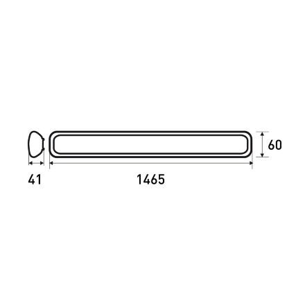 EUROLAMP LED Світильник лінійний квадратний S IP65 45W 4000K (1.5m)
