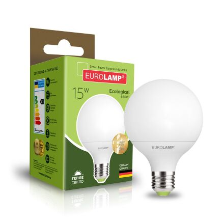 Світлодіодна лампа EUROLAMP LED G95 15W E27 3000K 220V