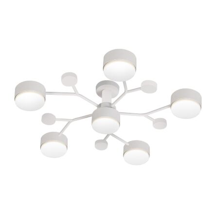 Люстра стельова Iron Glow 6xGX70 біла