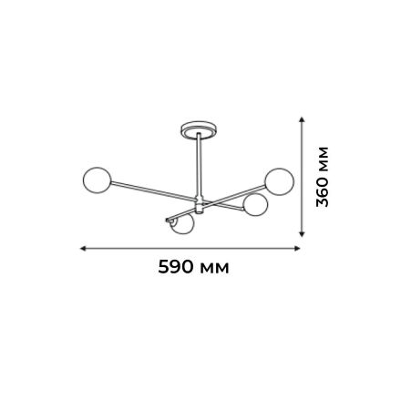 Світильник підвісний TORRENT-4 G9 чорний