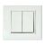 Вимикач 2-клавішний білий MINA