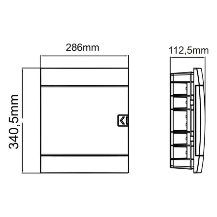 Щиток внутрішній 24 авт. чорний