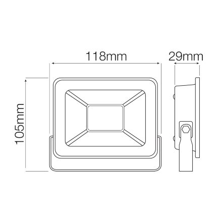 Прожектор світлодіодний PARS-20 20W зелений