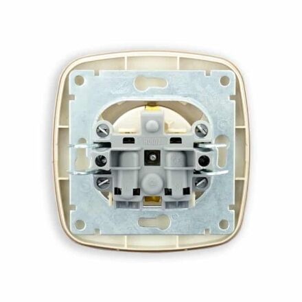 Розетка одинарна з заземленням золото ELA