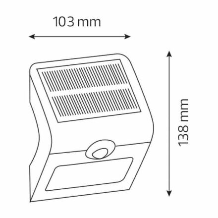 Світлодіодний світильник фасадний на сонячній батареї SIRIUS-1