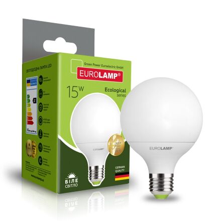 Світлодіодна лампа EUROLAMP LED G95 15W E27 4000K 220V
