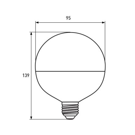 Світлодіодна лампа EUROLAMP LED G95 15W E27 4000K 220V