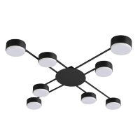 Люстра стельова Eurolamp Iron Glow 8xGX70 чорна