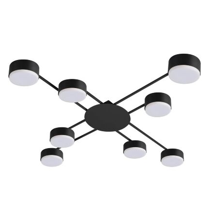 Люстра стельова Eurolamp Iron Glow 8xGX70 чорна