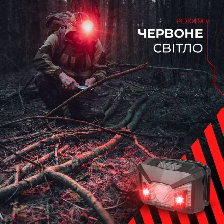 Світлодіодний ліхтар налобний Eurolamp 3W 3 х ААА чорний