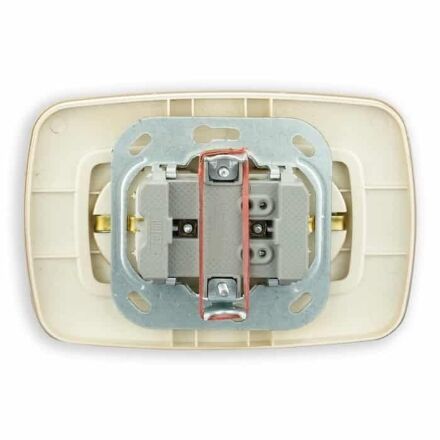 Розетка подвійна з заземленням золото ELA