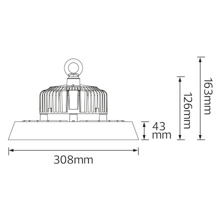 Світильник промисловий вологозахищений підвісний HERKUL-150