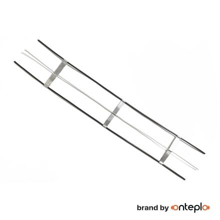 Універсальне кріплення для монтажу нагрівального кабеля у водостоках та лотках: трос у пластиковій оболонці + оцинковані пластини (косичка), 1 м