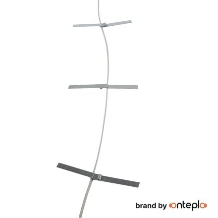 Універсальне кріплення для монтажу нагрівального кабеля у водостоках та лотках: трос у пластиковій оболонці + оцинковані пластини (косичка), 1 м