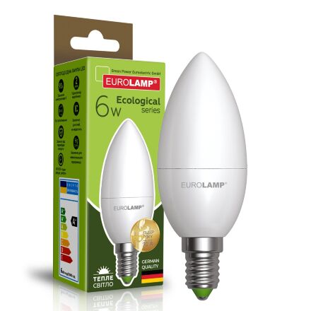 Світлодіодна лампа EUROLAMP LED CL 6W E14 3000K 220V