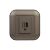 Розетка 1-USB  LOFT мока+чорна