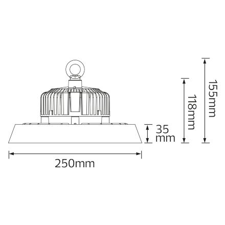 Світильник промисловий вологозахищений підвісний HERKUL-100