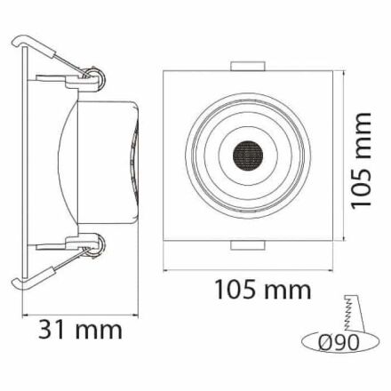 Світлодіодний світильник MAYA-9 9W 6400К