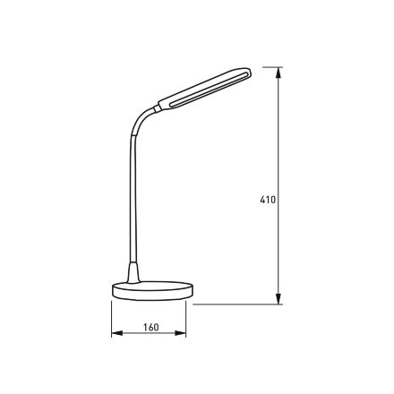 Настільна лампа з акумулятором EUROLAMP LED 10W 350lm 4000K 1800mAh чорна