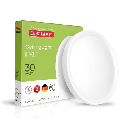 EUROLAMP LED Світильник круглий накладний Easy click 30W 4000K