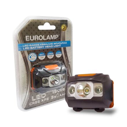 Світлодіодний ліхтар налобний Eurolamp 3W чорний